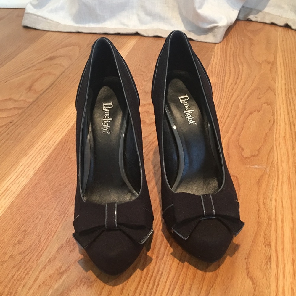 LIMELIGHT Black Suede Heels - Picture 3 of 7